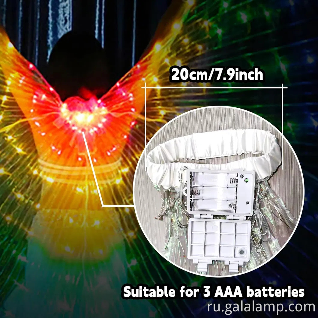 Светодиодные светодиодные крылышки живота танце